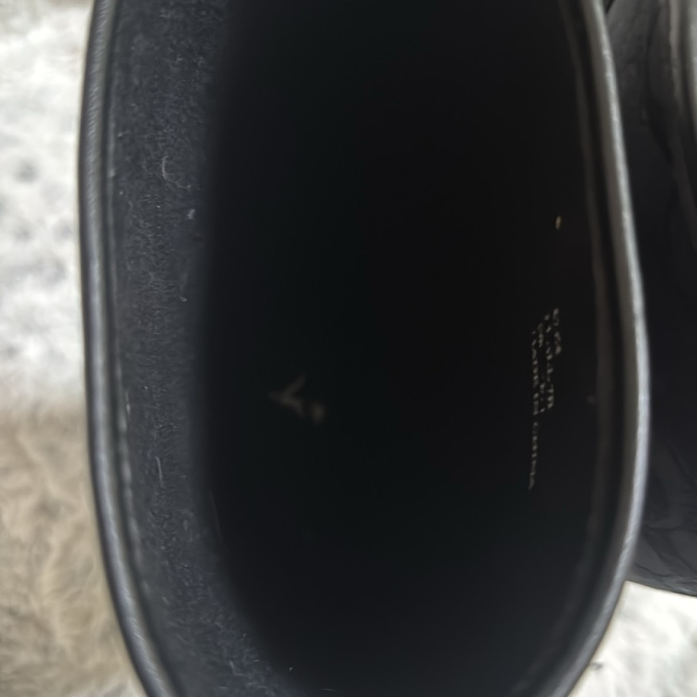 Coach Pearl Rain Boots Womens 7B Black Signature Logo Rubber Calf High A7314 - Picture 8 of 12